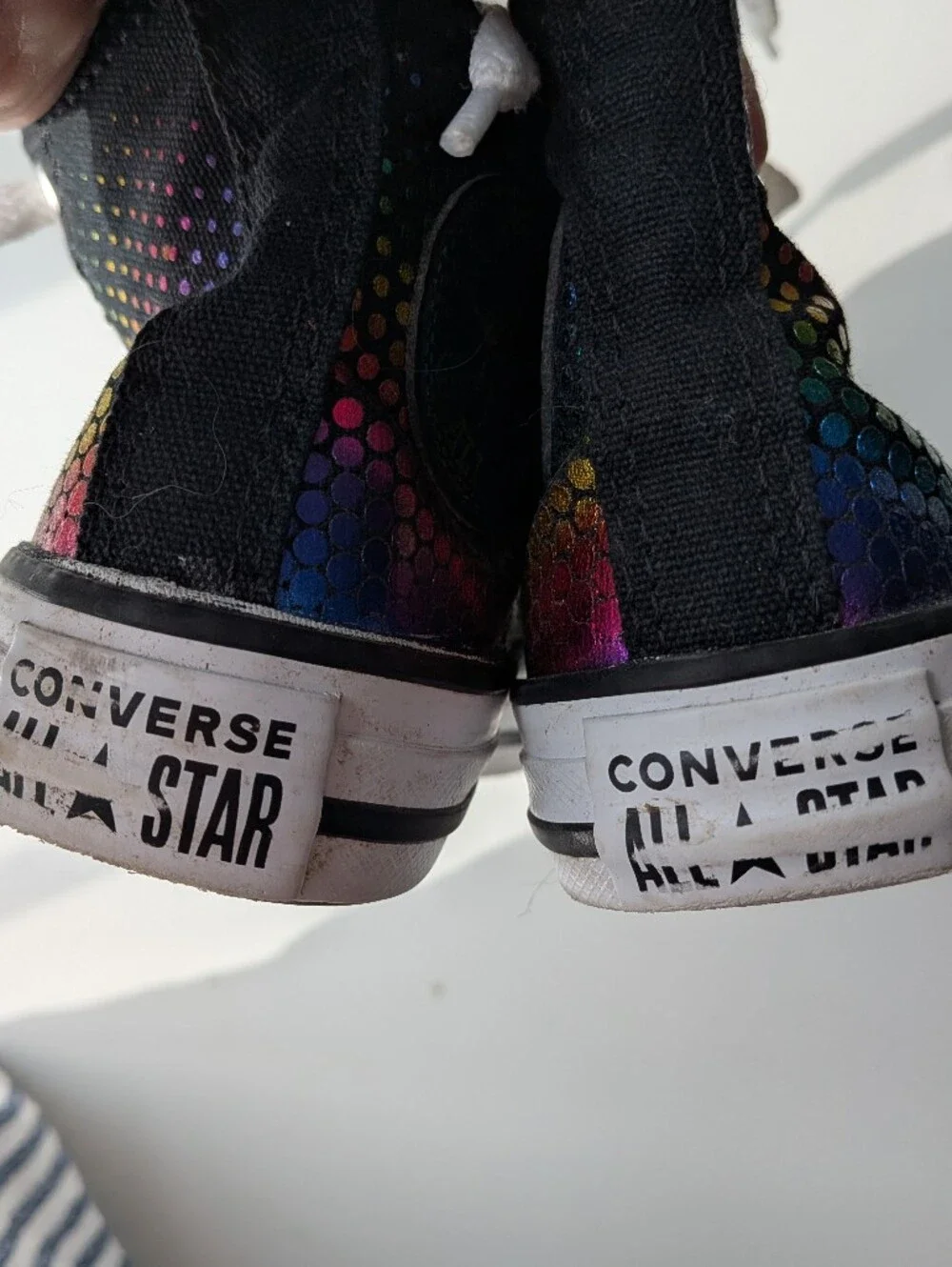 Converse Chuck Taylor Rainbow Metallic Scales High Tops Youth Size 11 Sneakers